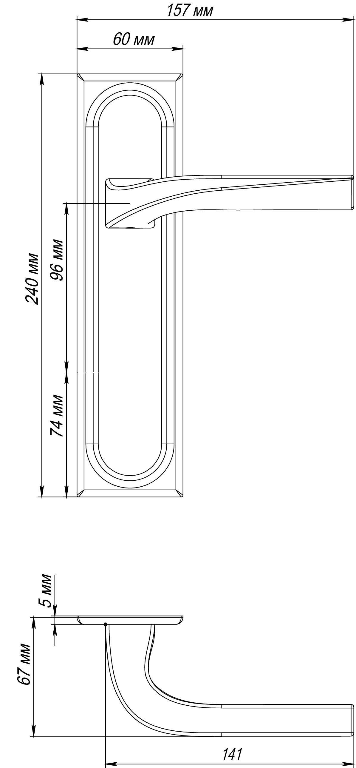 Ручка дверная WD CONCERT HALL PLS SMI на планке, цвет Весенняя дымка/Spring Mist фото фурнитура Саратов