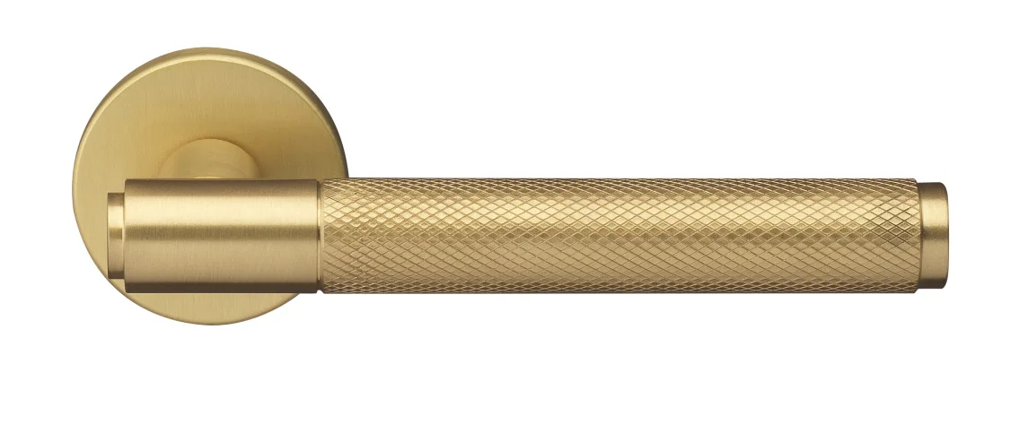 BRIDGE R6 OSA, ручка дверная с усиленной розеткой, цвет -  матовое золото фото купить Саратов