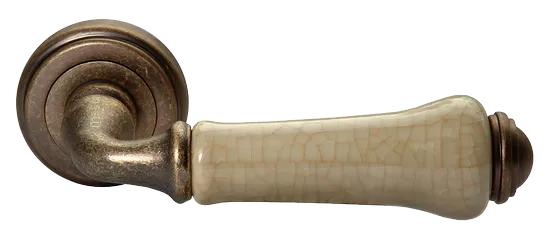 UMBERTO, ручка дверная MH-41-CLASSIC OMB/CH, цвет-старая мат.бронза/шампань фото купить Саратов