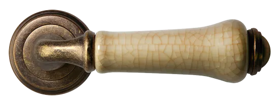 UMBERTO, ручка дверная MH-41-CLASSIC OMB/CH, цвет-старая мат.бронза/шампань фото купить в Саратове