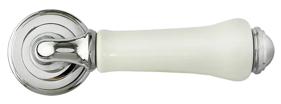 UMBERTO, ручка дверная MH-41-CLASSIC PC/W, цвет- хром/белый фото купить в Саратове