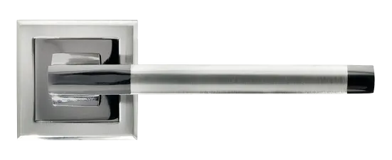 PANTS, ручка дверная MH-35 SN/BN-S, на квадратной накладке, цвет - бел. никель/черн. никель фото купить в Саратове
