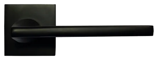 KAFFEE, ручка дверная на квадратной накладке MH-50-S6 BL, цвет - черный фото купить в Саратове