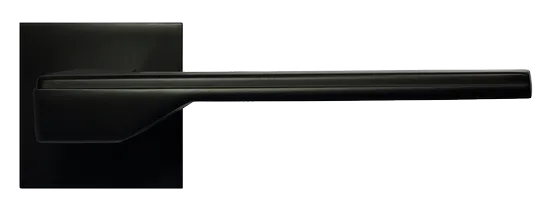 PIERRES, ручка дверная на квадратной накладке MH-49-S6 BL, цвет - черный фото купить в Саратове