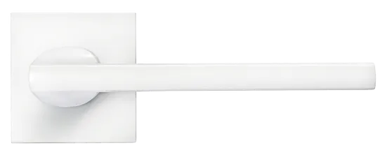 KAFFEE, ручка дверная на квадратной накладке MH-50-S6 W, цвет - белый фото купить в Саратове