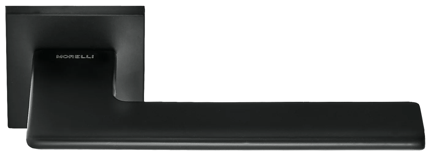 PLATEAU, ручка дверная на квадратной накладке MH-51-S6 BL, цвет - черный фото купить Саратов