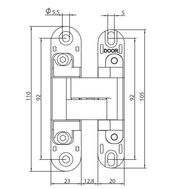 HH-19 B, скрытая петля, цвет - черный фото купить в Саратове
