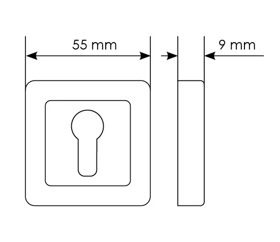 Накладка MH-KH-S55 GR/PC на ключевой цилиндр, цвет графит/хром фото купить в Саратове