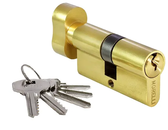 60CK PG, ключевой цилиндр с заверткой (60 мм), цвет - золото фото купить Саратов