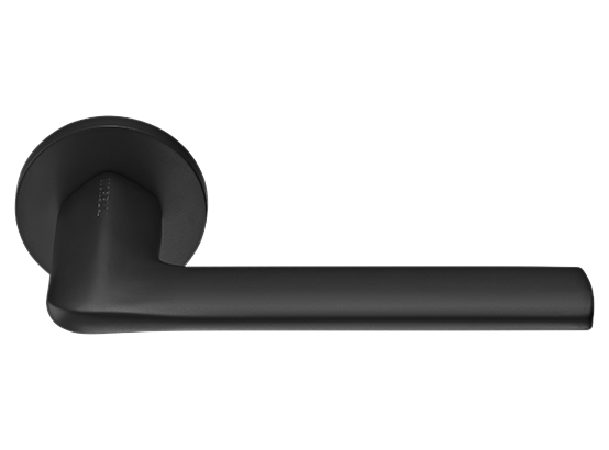 Ручка дверная "OAKA" на круглой розетке 6 мм, MH-61-R6 BL, цвет - чёрный фото купить Саратов