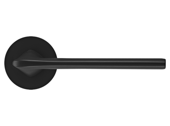 Ручка дверная "OAKA" на круглой розетке 6 мм, MH-61-R6 BL, цвет - чёрный фото купить в Саратове
