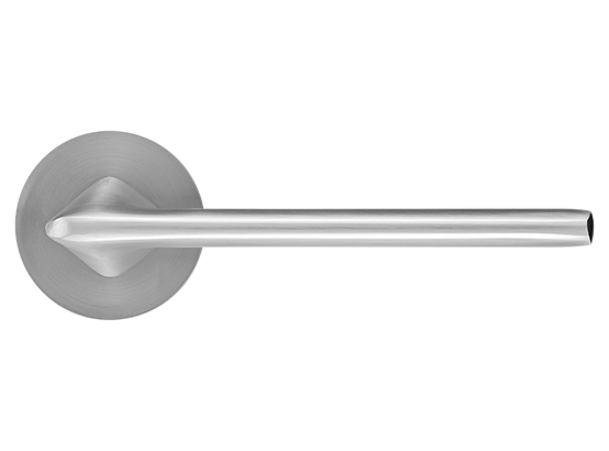 Ручка дверная "OAKA" на круглой розетке 6 мм, MH-61-R6 MSC цвет - мат. сатинированный хром фото купить в Саратове