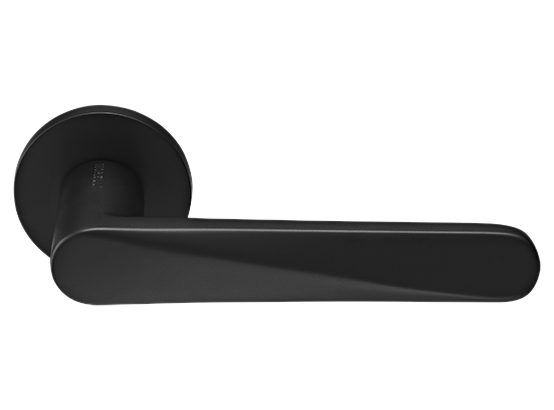 CAYAN - ручка дверная  на круглой розетке 6 мм, MH-58-R6 BL,  цвет - чёрный фото купить Саратов