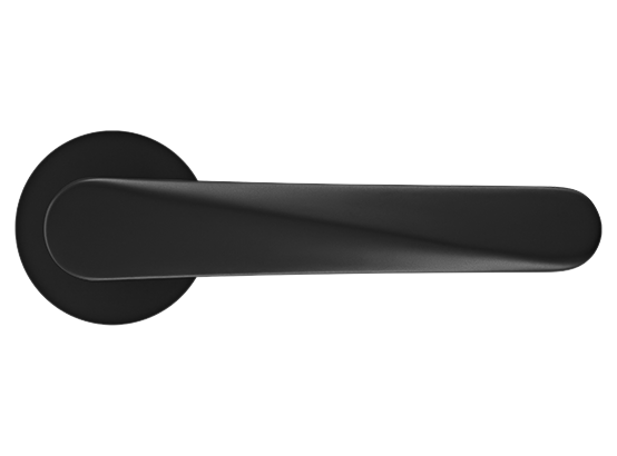 CAYAN - ручка дверная  на круглой розетке 6 мм, MH-58-R6 BL,  цвет - чёрный фото купить в Саратове